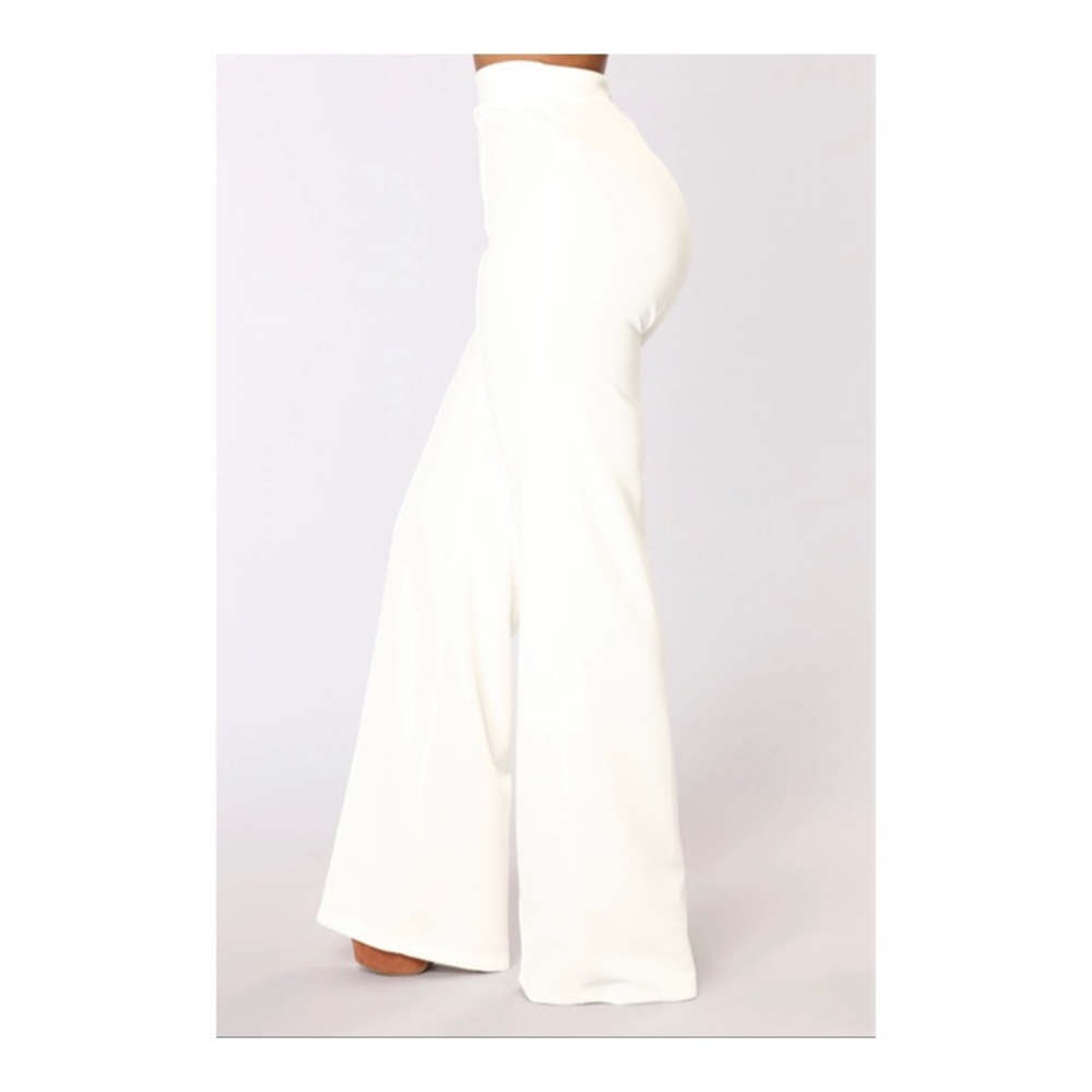 High Waisted Dress Pants in White